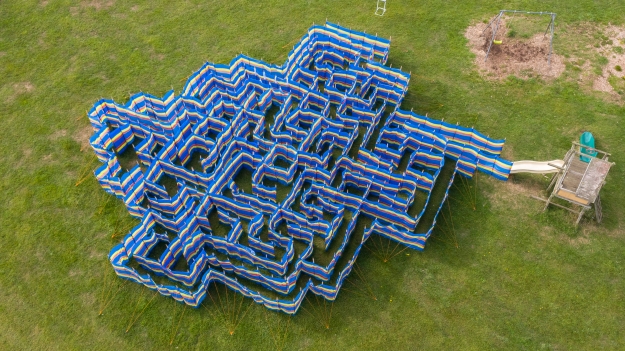 Maze, sculpture, art, labyrinth